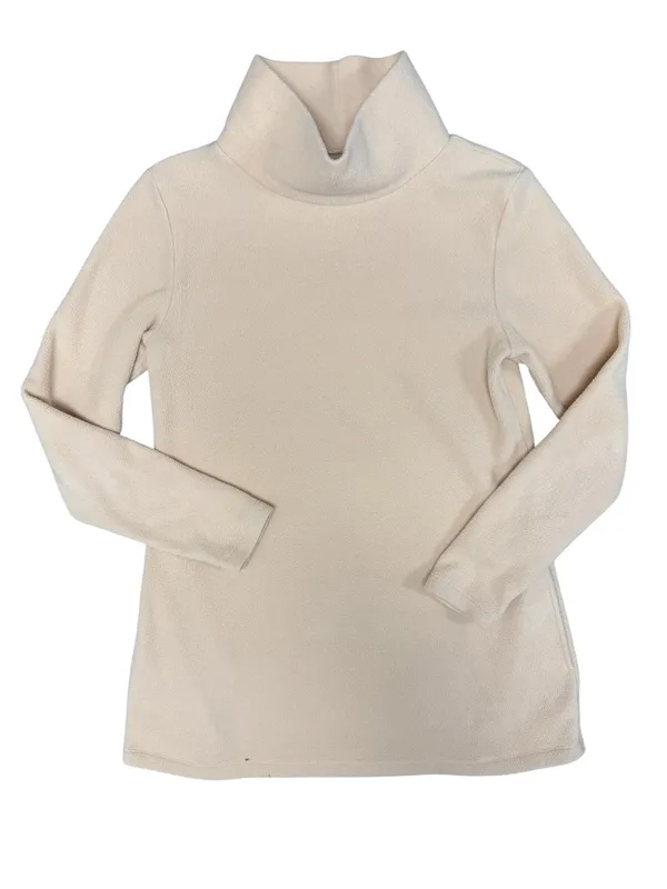 Dudley Stephens Cobble Hill Tunic Turtleneck Vello Fleece Beige Medium - Image 3