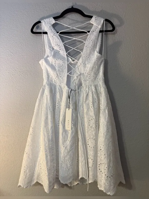 Nwt Mable Talore Lace Up Back Eyelet Dress - Image 8