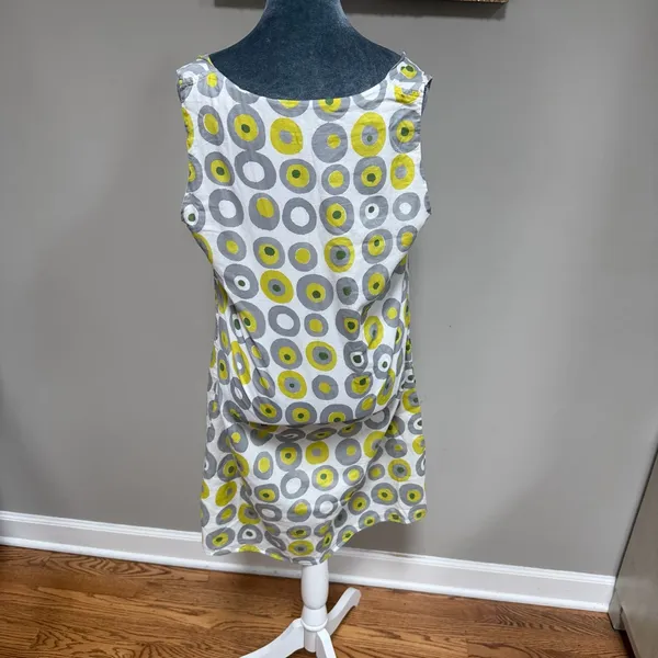 United colors of Benetton circle geometric shift dress cotton size large - Image 5