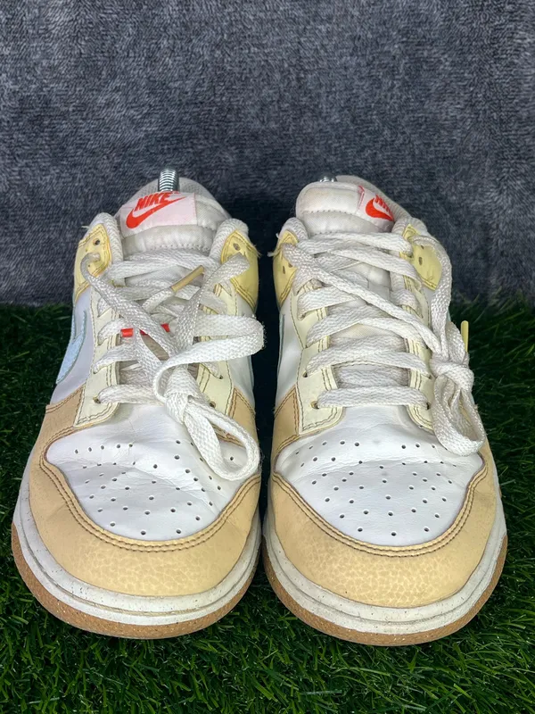 Nike Dunk Low Women’s Sneakers White Yellow Blue Gum Sole size 9 - Image 3