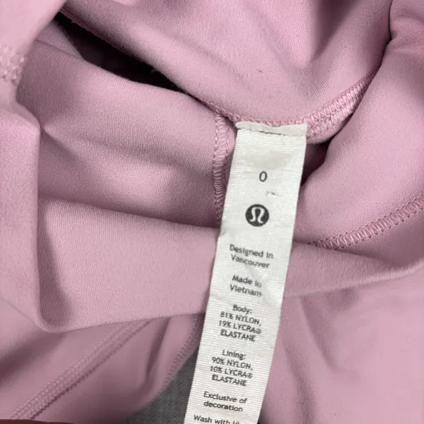 Lululemon Leggings Womens 0 Pink High Rise Ankle Yoga Pants Stretch LW5CT1S - Image 8