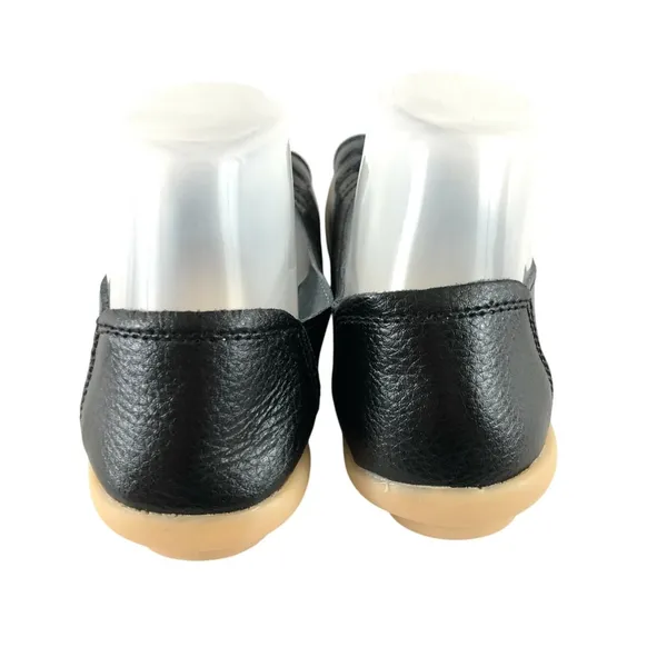 Goertek Womens Ballet Flats Loafers Faux Leather Woven Slip On Black 39 US 7 - Image 3