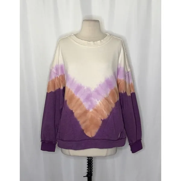 FP Movement FREE PEOPLE Ombre Metti Crew Sweatshirt Shirt Ombre Tie Dye Small - Image 2