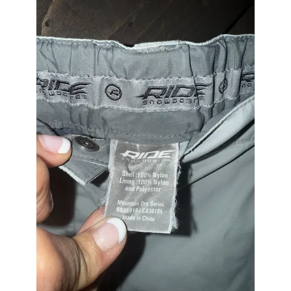 Ride Snowboards Pants Women's Large‎ L Gray Ski Snow Lined Mountain - Image 7
