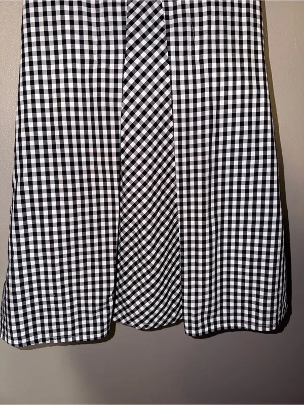 Vineyard Vines Black and White Gingham Sleeveless Mini Dress - Image 6