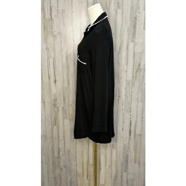 Victoria's‎ Secret Women's Black Button-Up Sleep shirt Size Large - Image 4