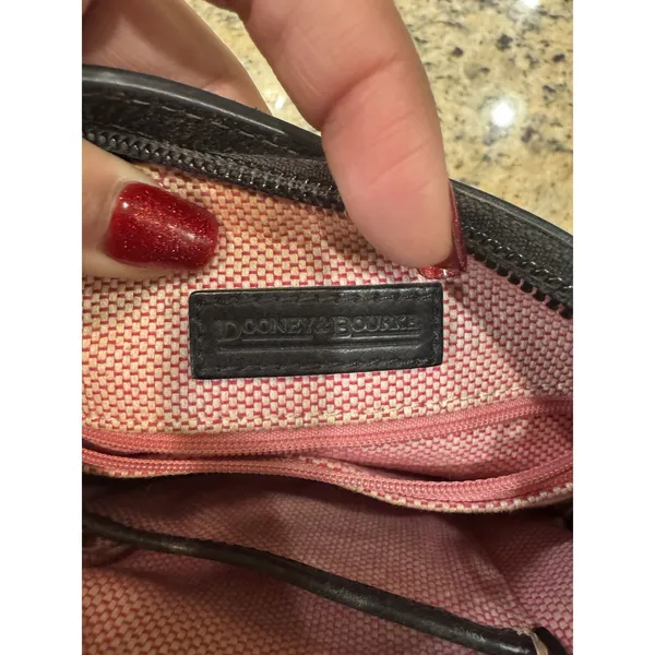 Dooney Bourke Messenger Crossbody Shoulder Bag Logo Canvas Leather‎ - Image 6