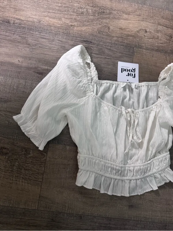 NWT $32 Nectar Clothing • Crop Top • White • Small - Image 2
