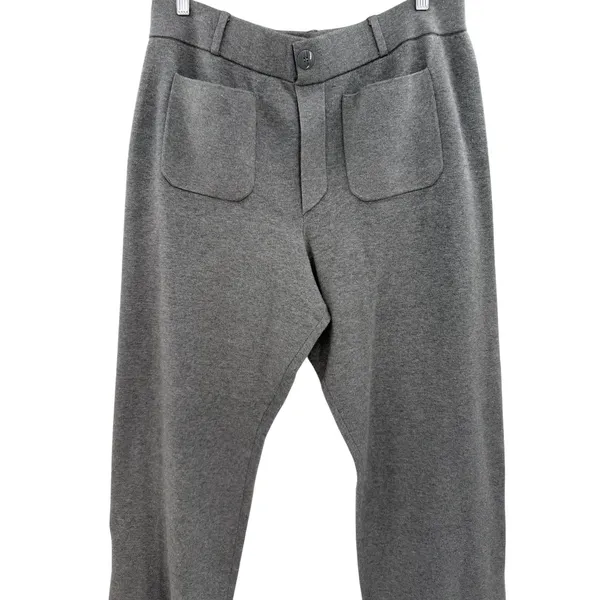 Anthropologie Maeve Colette Sweater Knit‎ Wide Leg Crop Pants Gray Size XL - Image 5