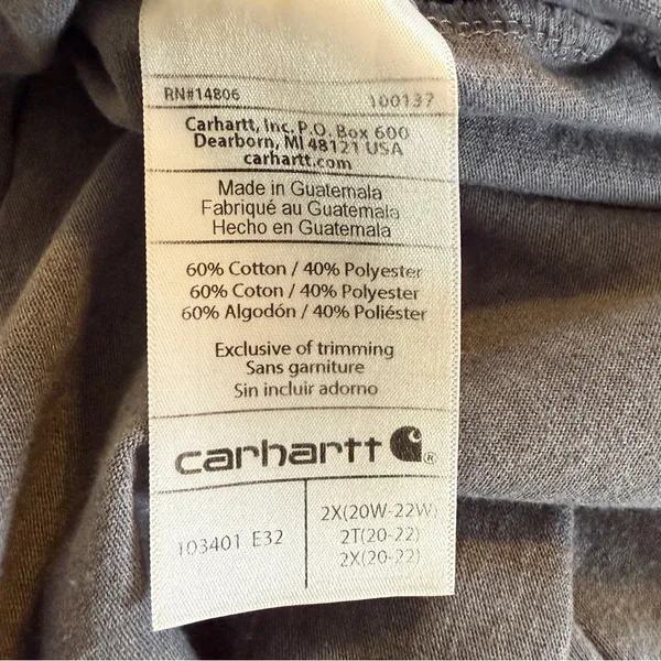 Carhartt Women'S Xxl Loose Fit Long-Sleeve Logo Sleeve Graphic T-Shirt - Image 6