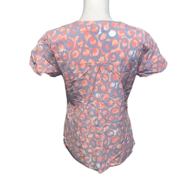 Grey’s Anatomy by Barco Circle Pattern Short Sleeve Scrub Top Pockets - Image 6