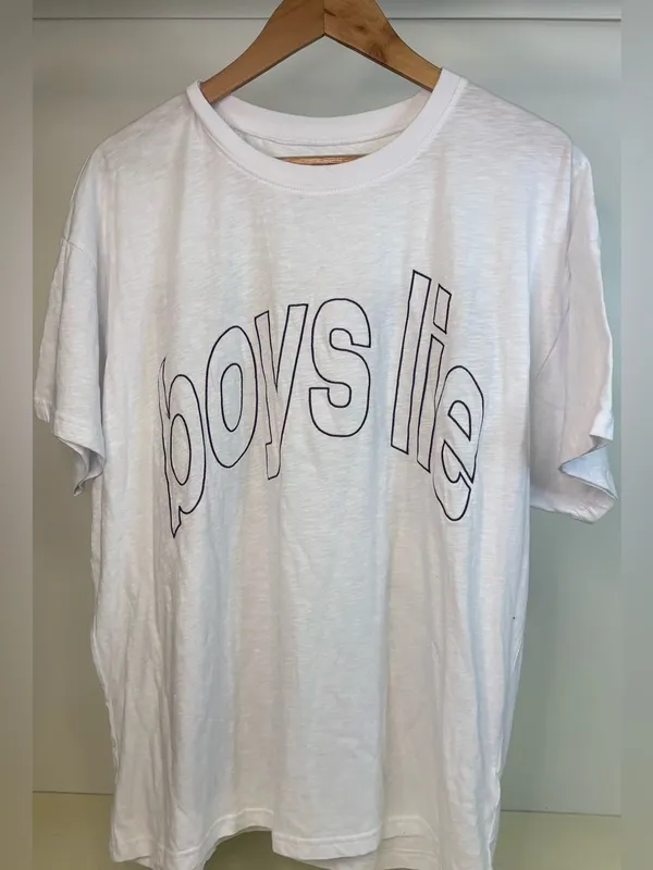 Boys Lie White T‑Shirt with Green and Pink Graphic - Image 2
