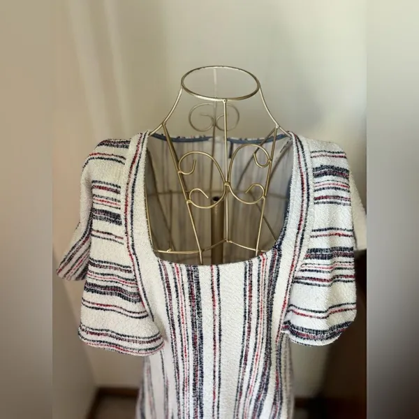 Anthro Akemi + Kin Striped Knit Dress Small Multicolor Scoop Neck - Image 4