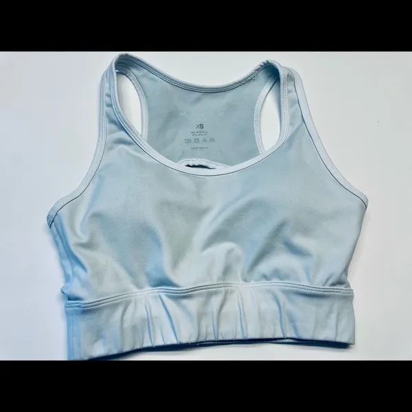 NVGTN Sports Bra‎ Women XS Light Blue Keyhole Racerback Activewear - Image 10