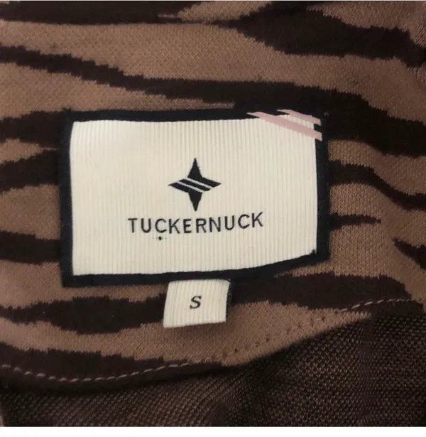 Tuckernuck Tiger Ellery knit midi dress Fall animal print sophisticated mock neck - Image 8