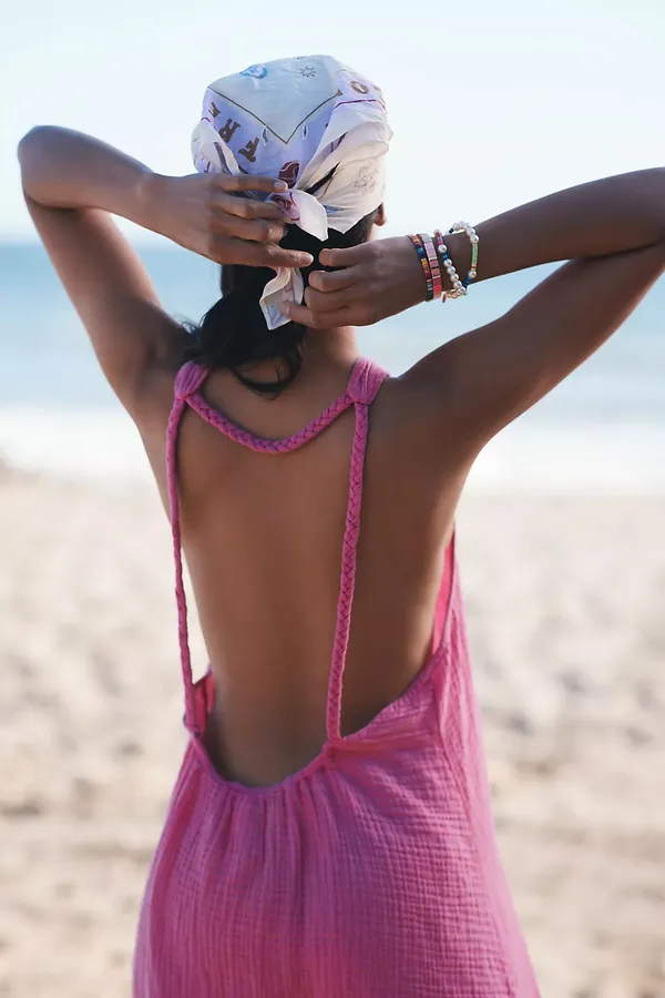 Anthropologie Braided Halter Mini Dress in Pink XS - Image 5