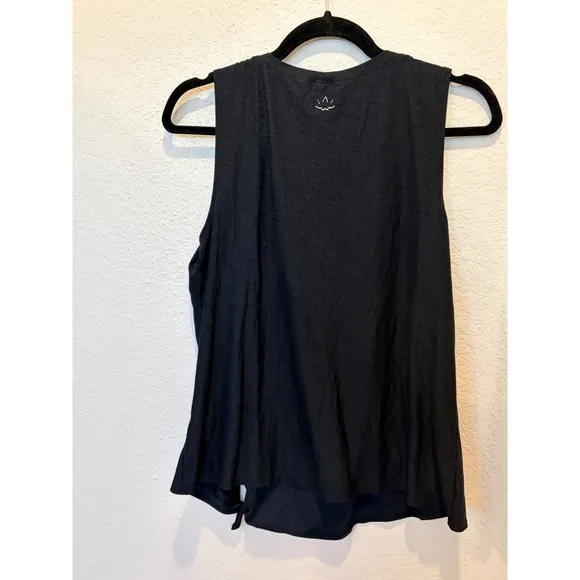 Beyond Yoga Womens Black Side Tie Knot Sleeveless Tank Top Large USA Made - Image 3