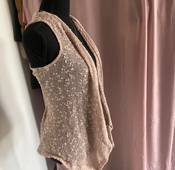 Bobeau pink lace vest cardigan - Image 2