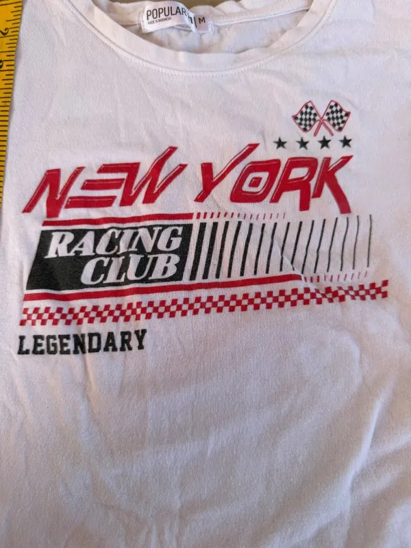 Popular 21 New York Racing Club Medium White T-Shirt - Image 3