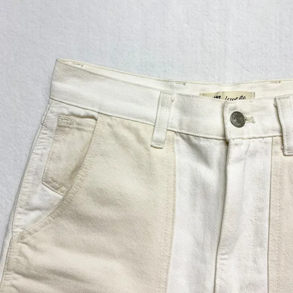 Madewell‎ Perfect Vintage Straight Carpenter Jeans Women 26 White Colorblock - Image 3