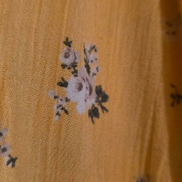 Hollister Deep Yellow Floral Long Sleeve Top Y2K Coquette Soft Girl‎ XS EUC - Image 5