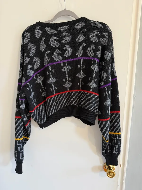 Vintage cropped sweater Black - Image 2
