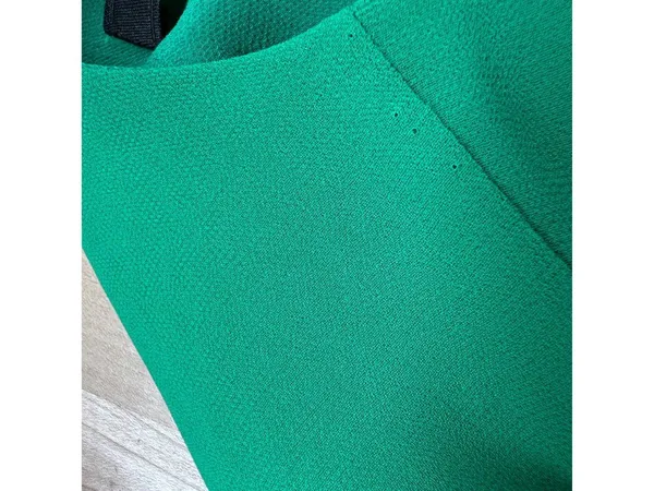 Zara Green Flowy Cape Blouse Layered Design Cut-Out Sleeves Size XS - Image 9