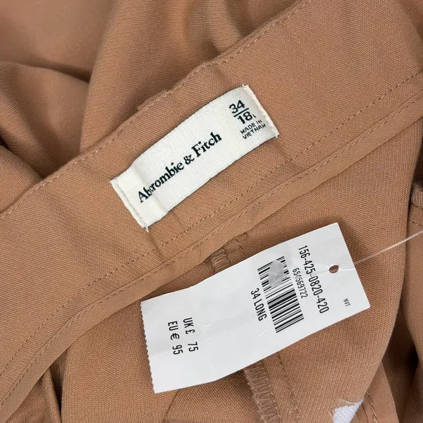 Abercrombie & Fitch Tan Sloane Tailored Wide Leg Pants NWT - Image 5