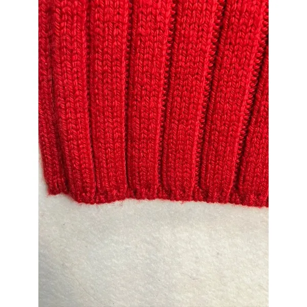 Jones New York Sport‎ Red Ribbed Wool Blend Mock Neck Sweater Womens Small - Image 6