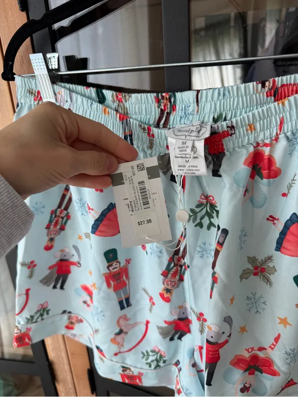 NWT Mud Pie nutcrackers ballet christmas boxer shorts pajamas rocking horse - Image 2
