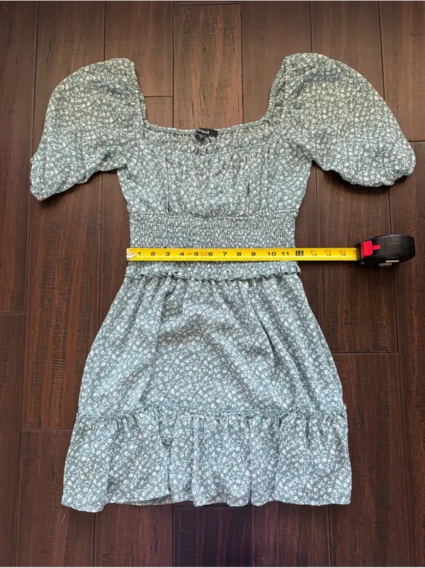 Trixxi Green Floral Midi Dress Size S - Image 4