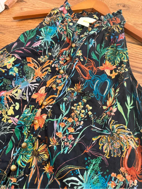 Maeve Prema Floral Tank Size Large Tropical Flowers Fun Print - Image 9