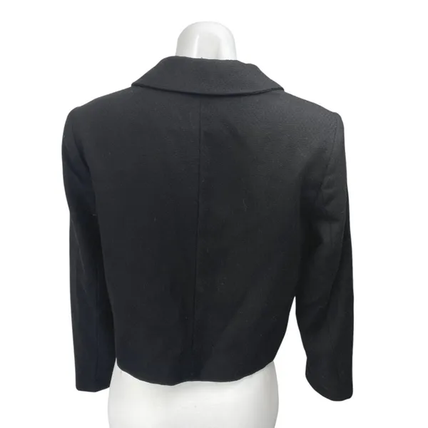 Zara Women's Black Gold Buttons Collar Long Sleeve Crop Shirt Jacket Top Size M - Image 2