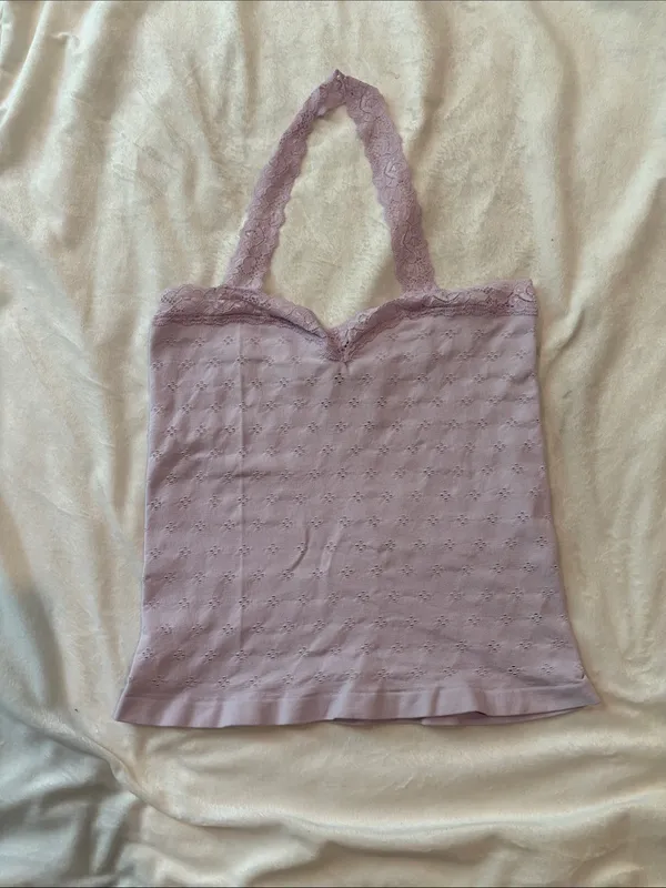 NWOT Intimately Free People Eyelet Seamless Halter Top - Image 3