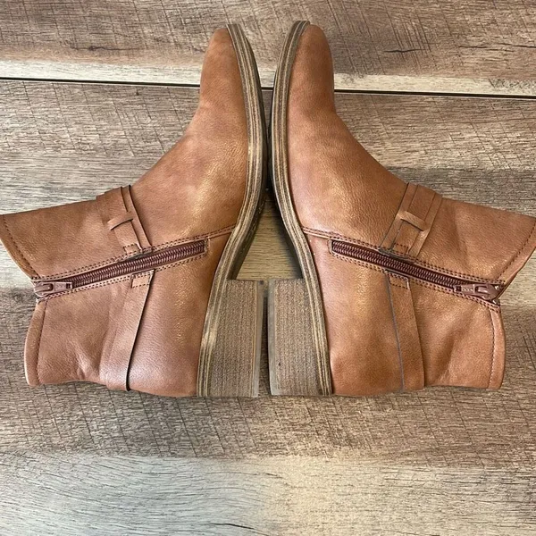 Baretraps‎ Womens Marshall Side Zip Block Heel Bootie Brush Brown Size 8.5 - Image 6