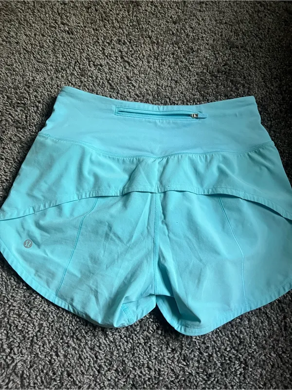 lululemon athletica Light Aqua Blue Athletic Skort Shorts - Image 4
