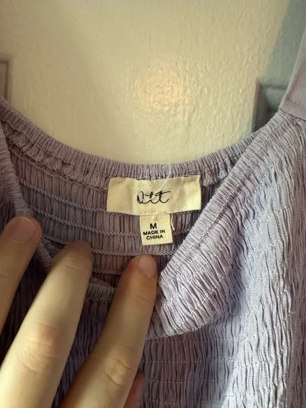 Lavender OTT smocked dress Purple Size M - Image 3