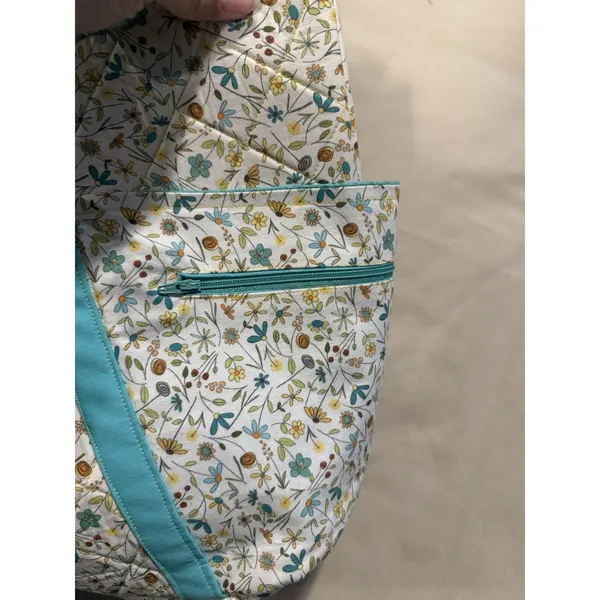 Handmade Quilted Cottage Core Coastal Grandma Beach Tote Floral - Image 10