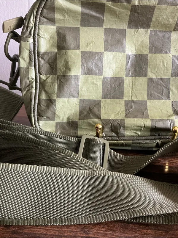A Waterproof ALOHA Collection Le Tour Army Green Checkered crossbody bag - Image 3