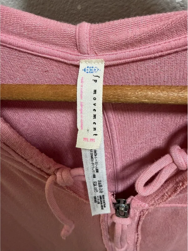 Free People Movement Pink Oversized Slouchy Hoodie Sz M - Image 2