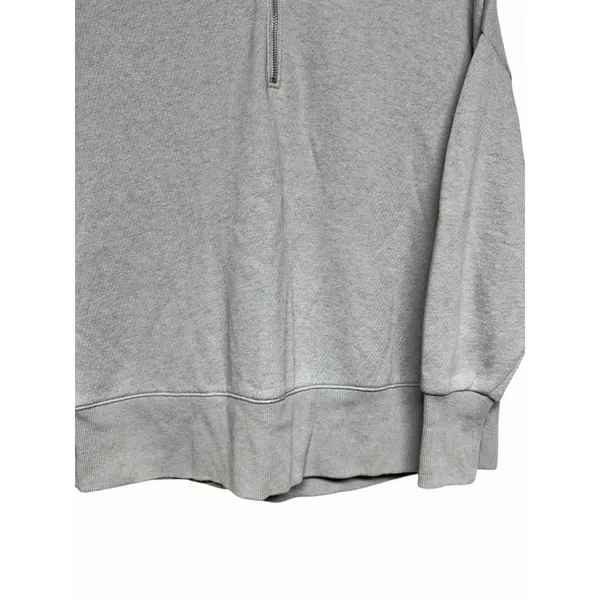 Madewell MWL Airyterry Quarter Zip Sweatshirt Mint Green Women's Size Small‎ - Image 5