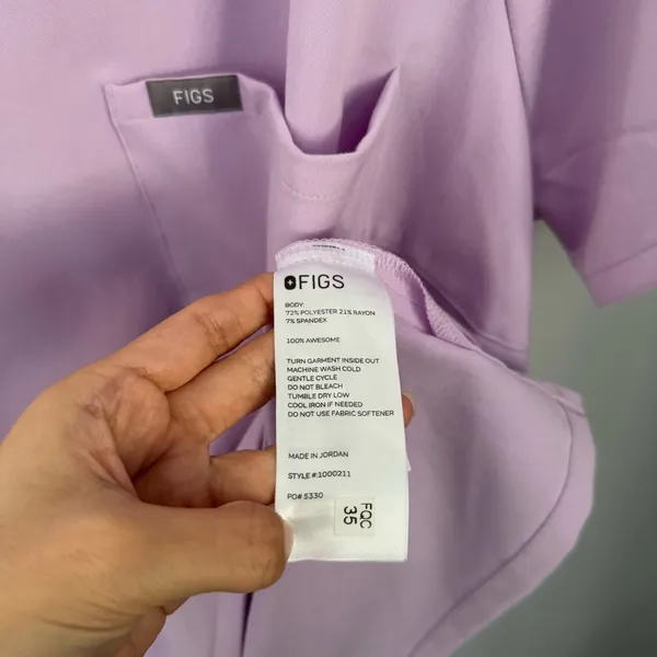 Figs 3XL NEW Catarina Top Lavender Dew Pastel Classic Minimal Spring lilac - Image 3