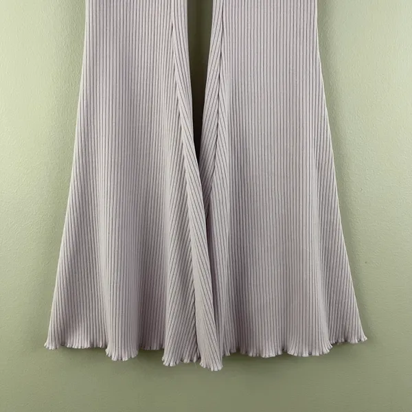 Aerie Light Baby Pink Kick-It Ribbed High Waisted Super Flare Pant Leggings - Image 5