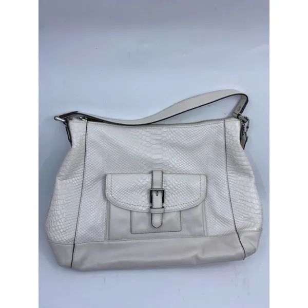 COACH Large White Leather Tote Bag - Image 3