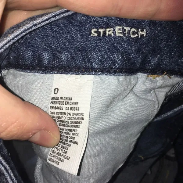 American Eagle bling detail stretch size 0 denim shorts - Image 2