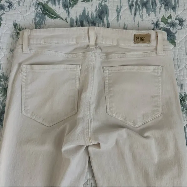 Paige Kylie Crop Jeans White 28 Skinny Stretch - Image 15