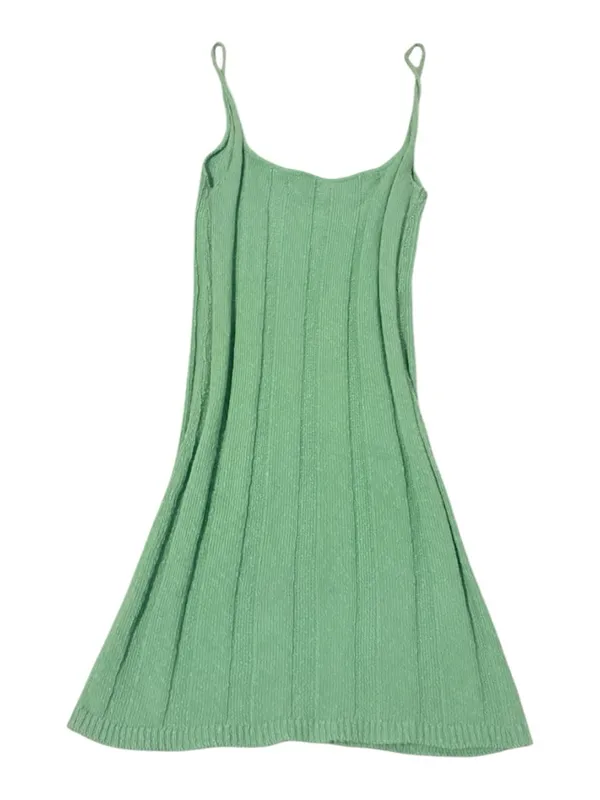 Free People Beach Green Knit Bodycon Dress - Image 5