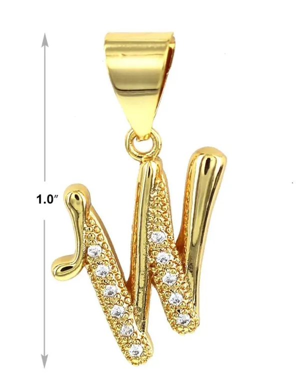 Gold Plated “W” Initial Pendant - Image 2