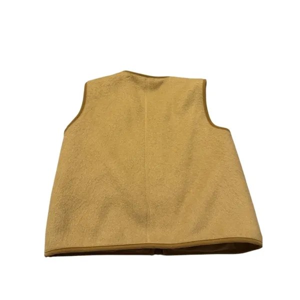 Banana Republic Fleece Vest Sleeveless Full Zip Soft Warm Tan Brown S‎ - Image 2