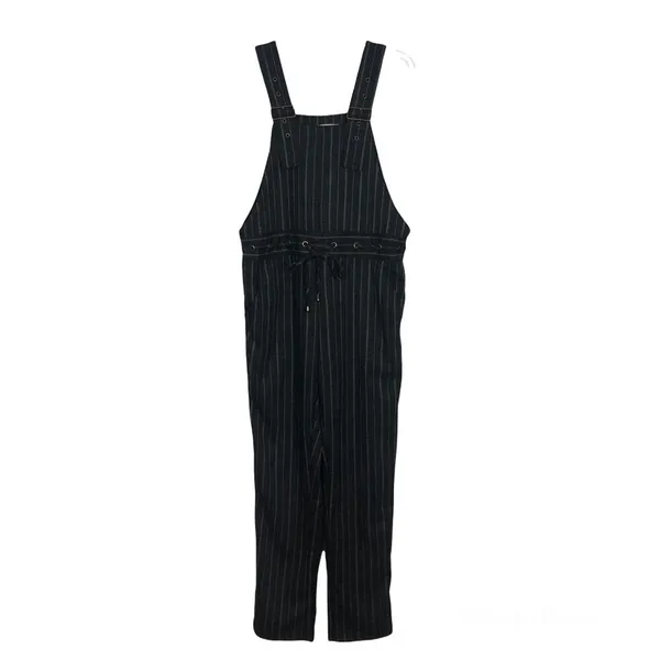 Black Pine Overalls Womens Small Cotton Dark Boho Barn Lumberjack Country Grunge - Image 2